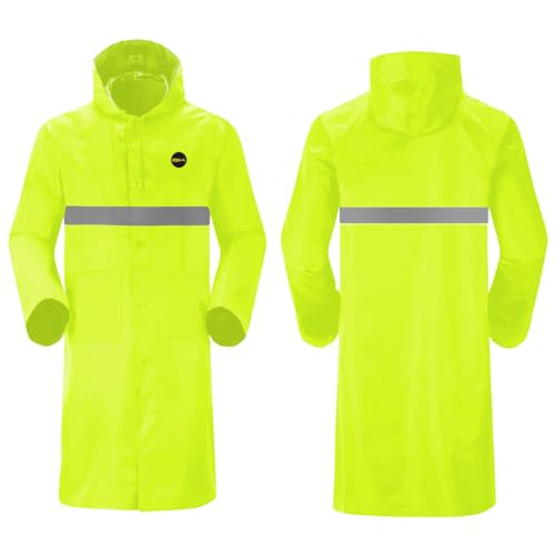 La Mejor Recopilación de Impermeables Tipo Gabardina favoritos de las personas. 47 Impermeable Gabardina Para lluvia Larga ligera *uso rudo* Hombre Mujer *Reflejantes* Senderismo Motociclista Alta Visibilidad Beckon Rainwear (BK095, VERDE, M)