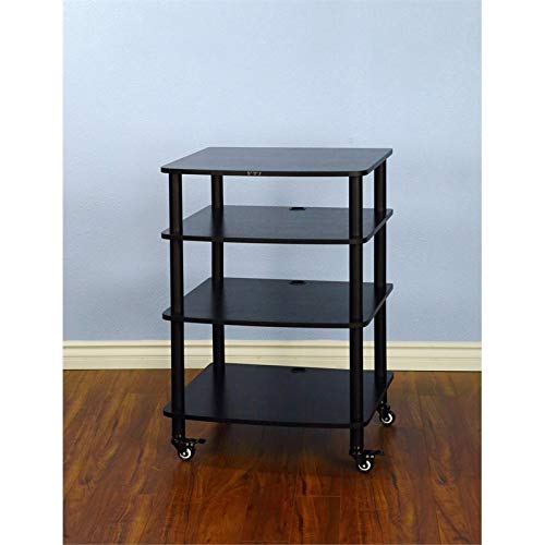Vti Ar Series 4 Shelf Audio Rack-Black/Black #TOP5
