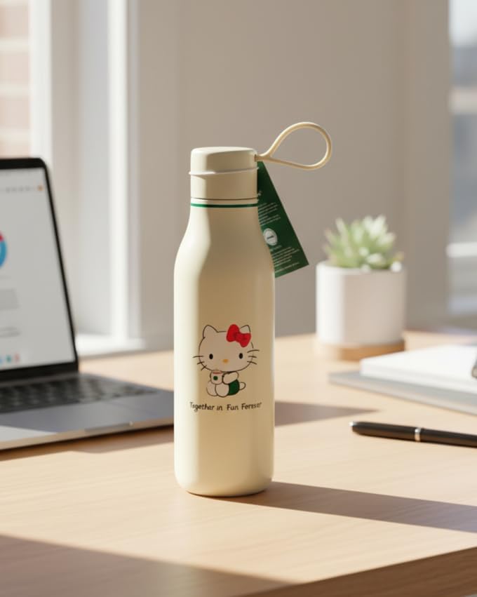 Starbucks x Hell0 Kitty Stainless Steel Water Bottle 20 oz | Limited Edition Insulated Bottle | Cute & Durable Everyday Drinkware