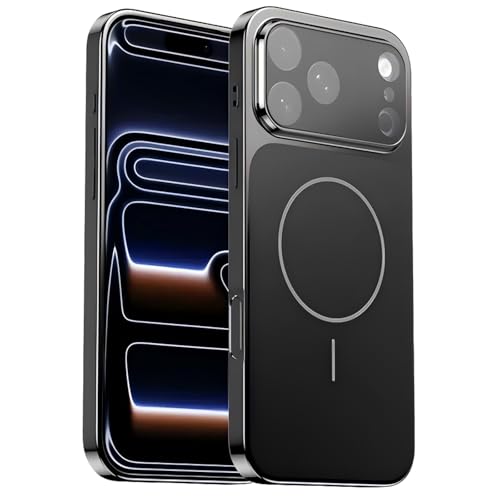 WDQQ iPhone 17 Pro Max Case, Compatible with MagSafe, Integrated Camera Control Button, Shockproof Military-Grade Protection, Case for iPhone 17 Pro Max 6.9 Inch, Black