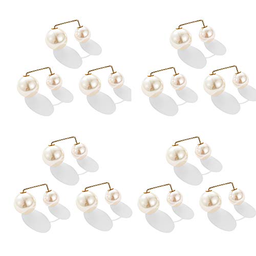 12 Pieces Aux Pearl Brooches Sweater Shawl Clips Shirt Pins Shawl Pins And Brooches Scarf Buckle Decoration For Women