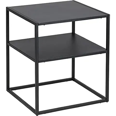 Alguer Living - Isabel - Mesa Auxiliar De Metal Negro Cover