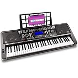 Max KB12P piano electrico, teclado midi 61 teclas para músicos avanzados, conexión MIDI, función de grabación, 2 altavoces integrados, ideal para producción musical con ordenador o teclado niños