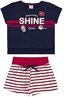 Conjunto Fem Alakazoo Blusa em Meia Malha e Short em Malha Cotton 47230