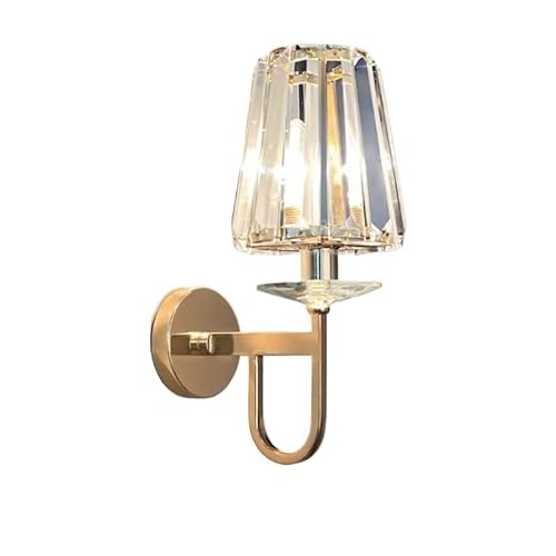 MOBYGKFY Light Luxury Crystal Wall Lamps Decoration Bedroom Living Room Sconces LED Tricolor