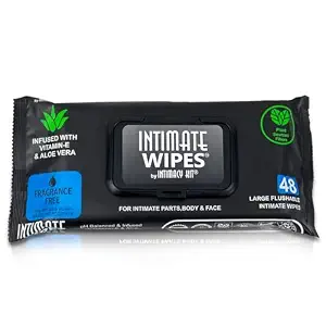 INTIMATE WIPES™ by INTIMACY KIT®, 48 Large Hygiene Wipes, pH Balanced, Hypoallergenic, Fragrance-Free, infused with Vitamin E, Chamomile & Aloe Vera