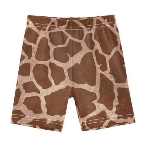 JHKKU Girls Giraffe Print Shorts Cotton Cartwheel Bike Kids Biker Under Dress Dance Short Girl Clothes 5T