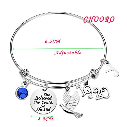 CHOORO Dove Initial Letter Bracelet She Believed She Could So She Did Jewelry(Y) for Women - Image 3