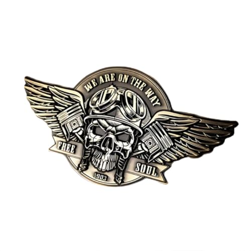 Free Soul Metal Motorcycle Jacket Pin, Cool Badge for Biker