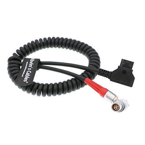 Cable en espiral de alimentación de 6 pines a D Tap para Red Komodo-X y V-Raptor Alvin's Cables