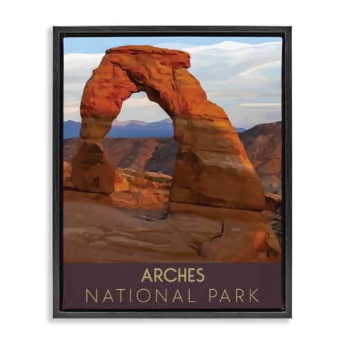 Arches National Park Desert Canyon, 16 x 20 Inch Canvas in Floater Frame