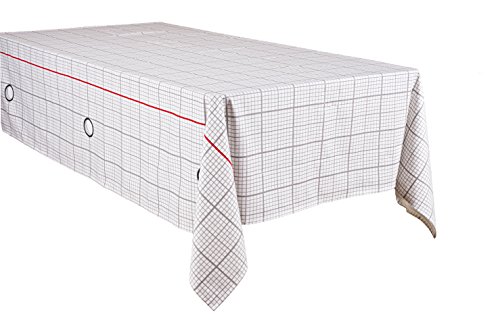 Doodle Cotton Tablecloth to Customize, with Wash-out Fabric Markers included, White Table Cloth (Medium 71