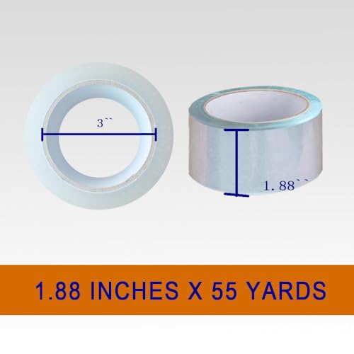 Strong Packaging Tape for Shipping, Moving and Storage, Water Base, Crystal Clear, Low Odor, 1.88-Inch x56Yards, 6-Roll by YAXINBEI - Used condition - Image 3