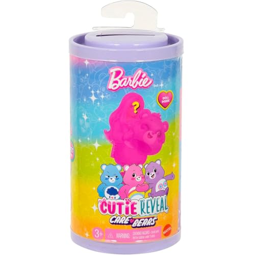 Barbie Cutie Reveal Chelsea Lalka i akcesoria Seria Troskliwe Misie Zestaw z małą lalką w kostiumie i z 6 niespodziankam