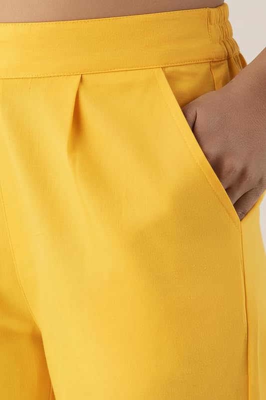 Image of Regular Fit Cotton Woman Trousers Pants Kurti Pant Casual Daily Formal Office Use