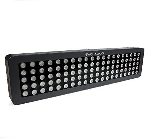 AQUAMANA AQ LED-100x3W Dimmable 300W Full Spectrum LED Aquarium Light Panel for Reef, Coral & Fish (Full Spectrum)