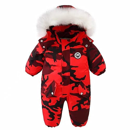 Infant Boys Girls Winter Thicken Coat Camouflage Hooded Jacket Snowsuit Toddler Windproof Warm Girls Snowsuits Size 6x2