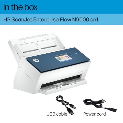hp scanjet enterprise flow n9000 sn1 fast 2-sided scanner with auto document feeder best for office 8q4w1a