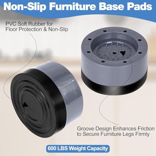 Alfombrilla de silicona para mini refrigerador 61x61 cm con bases elevadoras 4