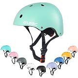 Glerc Casco Multi-Deporte para Niños para Niños y Niñas de 3 4 5 6 7 8 Años, Verde Menta