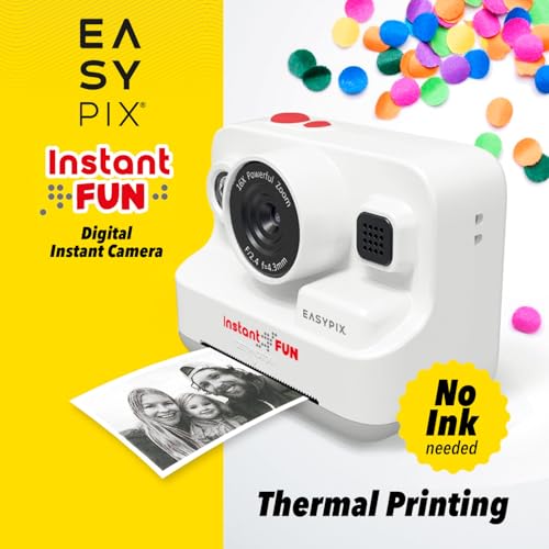 Easypix InstantFUN Instant Camera, Creative Photo Fun for Adults and Children, Black and White Thermal Printing, BPA-Free Paper Refillable, Prints Without Ink - Image 5