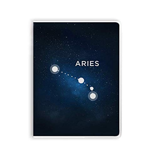 Cuaderno cubierta de goma de Aries signo del zodiaco y constelación 2