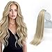 Sunny Dark Ash Blonde #16 with Golden Blonde Highlight Tape In Hair Extensions Brazilian Remy Human Hair Tape In Extensions 16inch 20pc 50g