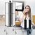 Mstge Gravity Water Filter System, 2.25 Gallons Gravity Water Purifier System, 304 Stainless Steel Countertop Water Filter System with 2 Black Carbon Filters and Stand