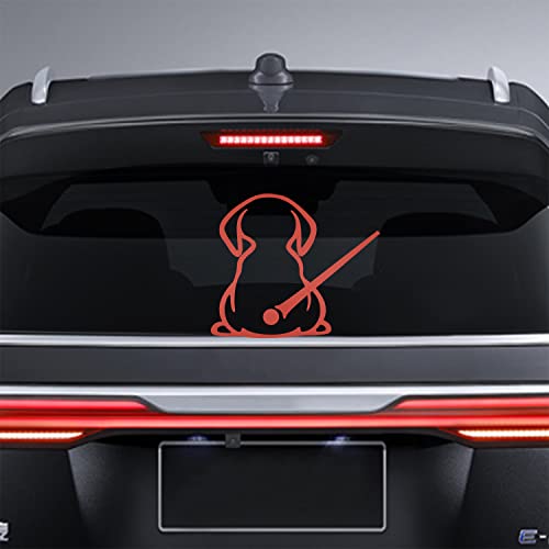 Dreothy Dog Decals,Waterproof Rear Wiper Decal Cartoon Funny Dog Moving Tail Stickers for Car Rear Dog Windshield Wiper Decal Vinyl Dog Stickers Car Window Stickers(Red Ice Film)