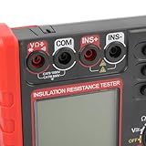 Telituny Insulation Tester, Digital Ohm Meter with Silicone Protective, Foldable Stand for/Motors/Cables, Auto Shutdown Function, 6xAA Battery Powered - Image 8