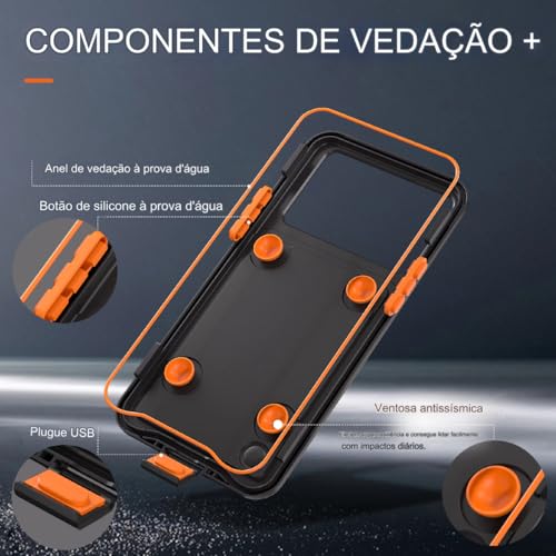 Capa Case Prova Dagua Para iPhone 12 13 14 15 16 17 Plus Pro Pro Max Mergulho (iPhone 16 Pro Max)