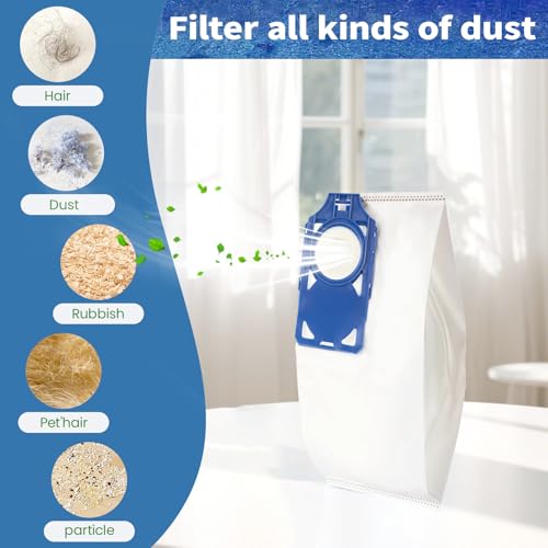 8 Pack HEPA Vacuum Bags compatible with Riccar Brilliance R30D, R30P, R30PET and Simplicity Synchrony S30D, S30P, S30PET, Part RNHC-6/SNH-6 by YHYXMMKK - Image 5