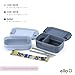 Ello 2-Pack Lunch Stack Plastic Food Storage Container Bento Box with Airtight, Leak-Proof Locking Plastic Lids and Silicone Base, BPA-Free, Freezer, Microwave, and Dishwasher Safe, Blueberry