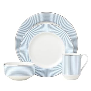 KATE SPADE Laurel Street 4-piece Place Setting, 5.8 LB, Blue
