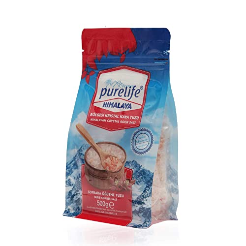 Purelife Himalayan Kosher Salt Pink Coarse Unrefined - Gourmet Natural Crystal Rock Salt With Minerals For Salt Mills & Grinders - 1.1 Lbs & 12.35 Oz #TOP2