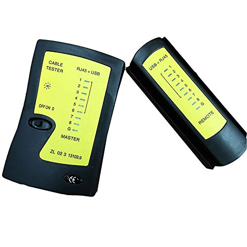 RuleaxAsi Testador de cabo de rede USB RJ45 profissional testador de rede LAN detector e rastreador