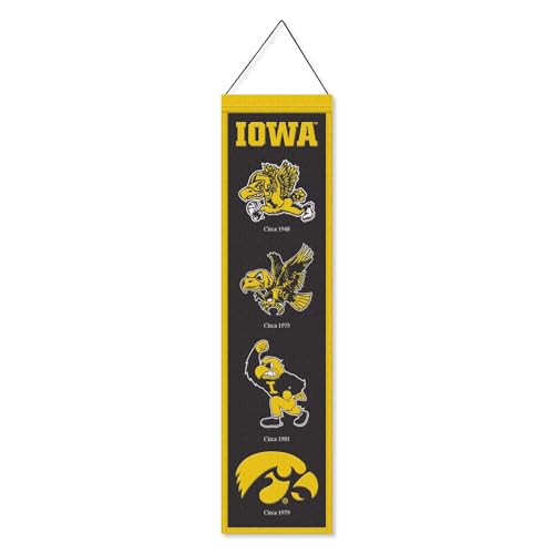 WinCraft University of Iowa Evolution 8x32 Inch Vertical Wool Embroidered Hanging Banner