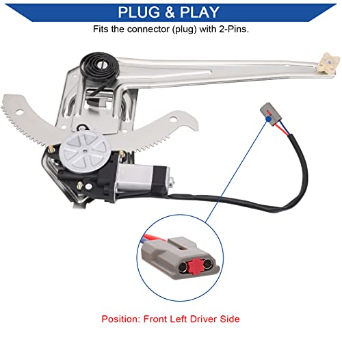 Obaee 741-831 Front Driver Side Power Window Lift Regulator with Motor Assembly Compatible with Ford Ranger 1993-2011