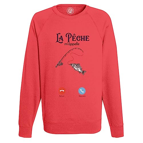 Sweat Homme La Pêche m'appelle Cadeau Original Lac