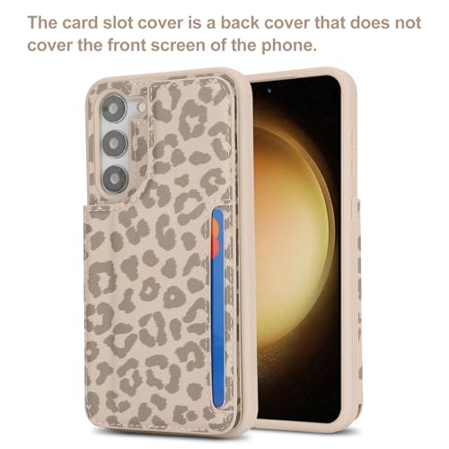 iCoverCase Compatible with Samsung Galaxy S23 Plus Case with Card Holder, Wallet Case for Women Men [RFID Blocking] PU Leather Protective Phone Case for S23 Plus 5G (Beige Leopard) by iCoverCase - Used condition - Image 3