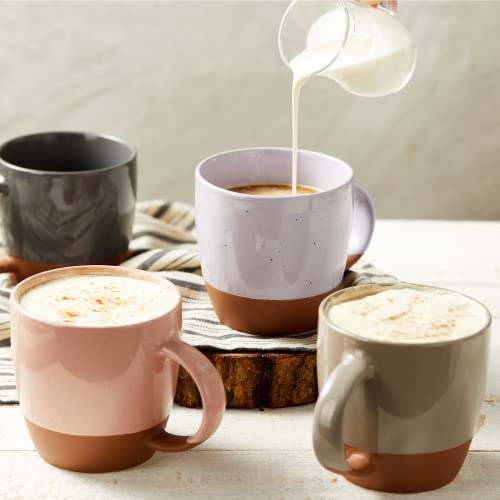 Ceramic Coffee Mugs Set Of 6, Gencywe 16Oz Coffee Cups With Handle, Large Latte Mug, Big Mug For Women, Men, Great For Tea, Cocoa Or Hot Chocolate, Microwave Safe, Modern, Unique Style For Any Kitchen #TOP3