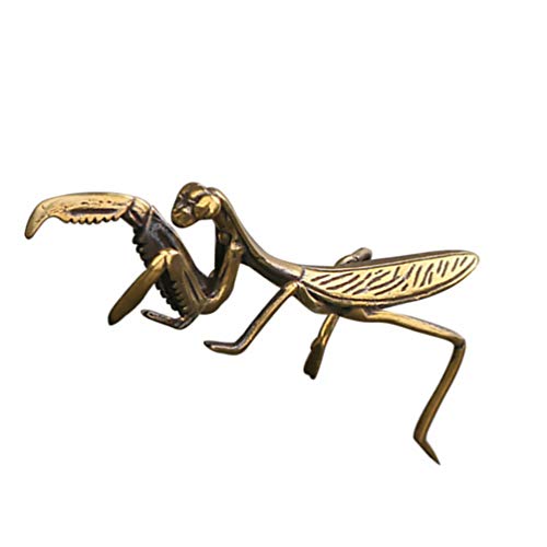 Balacoo Brass Mantis Sculpture Small Metal Mantis Garden Mantis Sculpture Retro Brass Insect Decoration For Home Garden #TOP4
