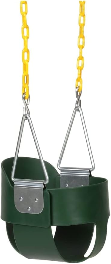 Eastern Jungle Gym Heavy-Duty High Back Full Bucket Toddler Swing Seat | Coated Swing Chains Fully Assembled | Green Swing Set Accessory: Buy Online at Best Price in UAE