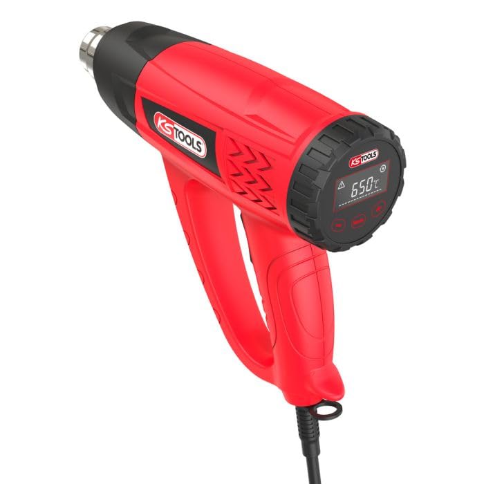 KS Tools 960.1180F - Decapador térmico digital de pistola de aire caliente (2000 W, 4 boquillas)
