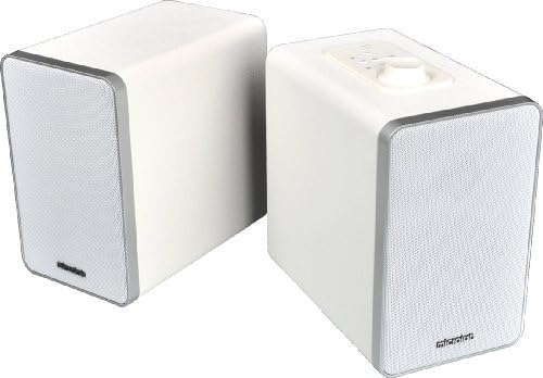 H21 Bluetooth 2 Way Bookshelf Speaker System, White