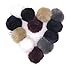 Kelly's Faux Fox Fur Pom Pom Keychain Bag Purse Charm Silver Fluffy Fur Ball (Pack Of 12）