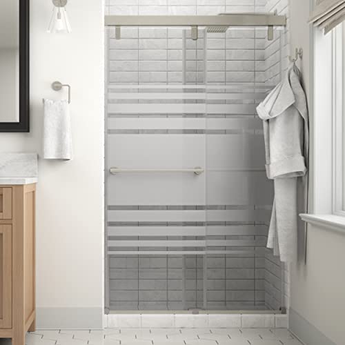 Delta Smts486-Nik-R Trinsic Sliding Shower Door, Brushed Nickel #TOP5