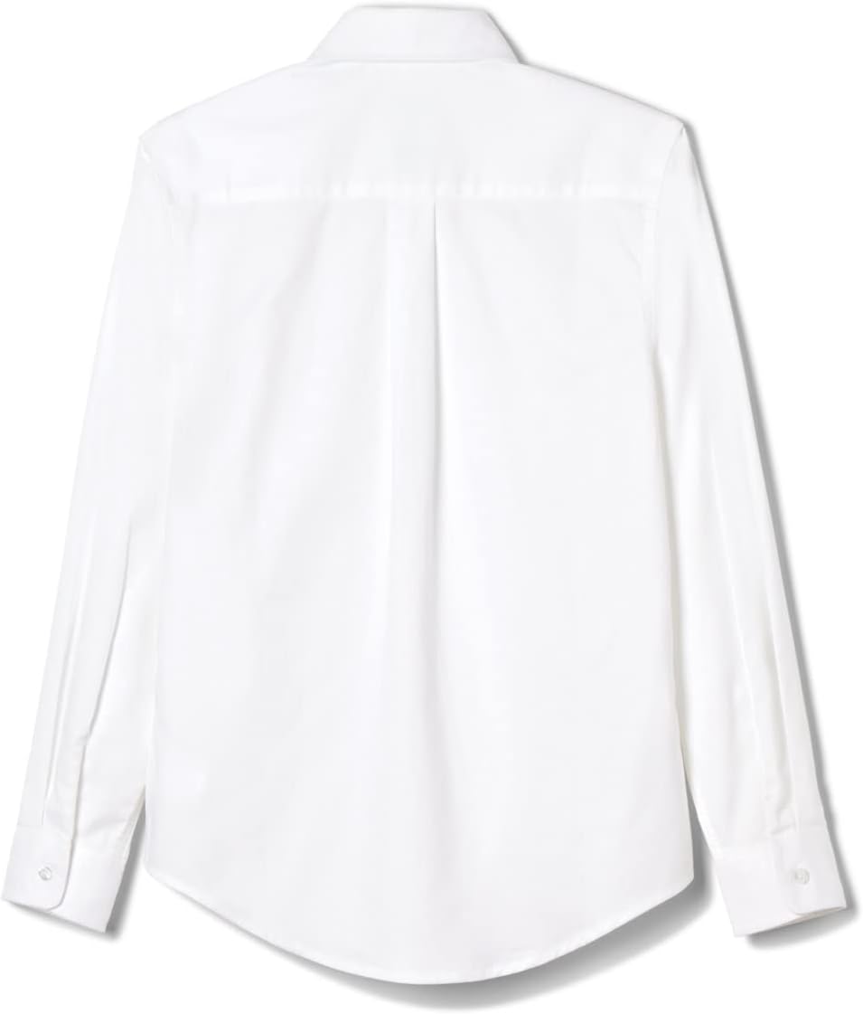 French Toast Boys Adaptive Long Sleeve Oxford Shirt with Hidden Hook and Loop Placket and Cuffs - Image 2