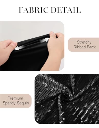 DRESSTELLS Women's Sparkly Tank Top, Sleeveless Fitted Sequin Summer Tops 2026, Going Out Blouse for Party, Concert, Birthday & Night Club Black L — view 6