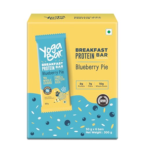 Image of Yogabar Breakfast Protein Blueberry Bars - 300gm, 50 g x 6 bars